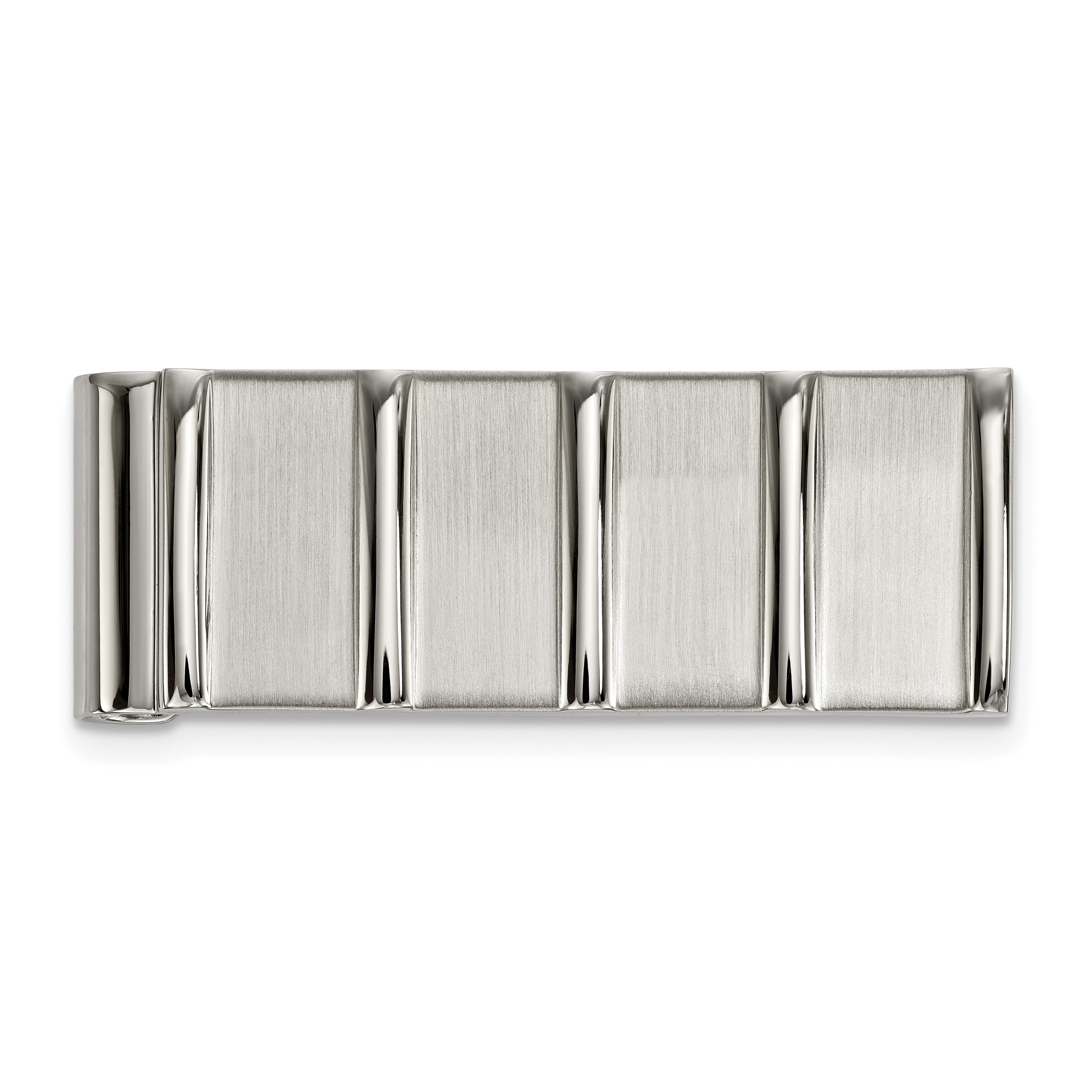 Chisel Stainless Steel Polished and Brushed Money Clip