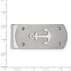 Chisel Stainless Steel Brushed and Polished Anchor Money Clip