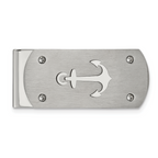 Chisel Stainless Steel Brushed and Polished Anchor Money Clip