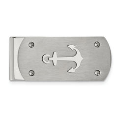Chisel Stainless Steel Brushed and Polished Anchor Money Clip