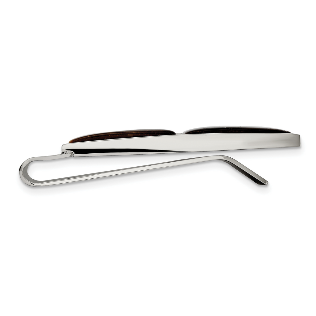 Chisel Stainless Steel Polished Tiger's Eye Money Clip
