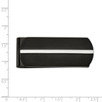 Chisel Stainless Steel Brushed and Polished Black IP-plated Money Clip