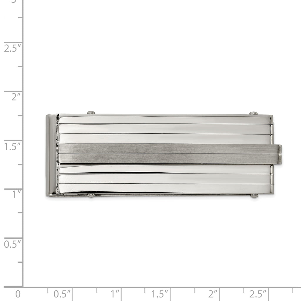 Chisel Stainless Steel Brushed and Polished Money Clip