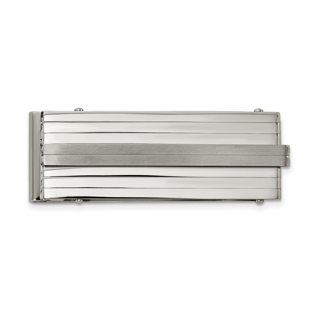 Chisel Stainless Steel Brushed and Polished Money Clip