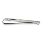 Chisel Stainless Steel Brushed and Polished Black IP-plated with Black CZ Money Clip
