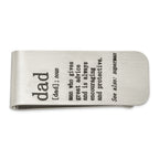 Chisel Stainless Steel Brushed Lasered DAD Money Clip