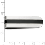 Men's Polished Black Stainless Steel Money Clip
