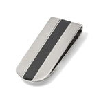 Men's Polished Black Stainless Steel Money Clip