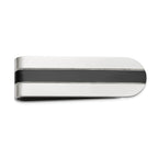 Men's Polished Black Stainless Steel Money Clip