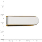 Men's Polished Gold-Tone Stainless Steel Money Clip