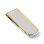 Men's Polished Gold-Tone Stainless Steel Money Clip