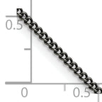 Stainless Steel Antiqued Curb Chain Necklace 2mm