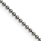 Chisel Stainless Steel Antiqued 2mm Beaded Ball Chain