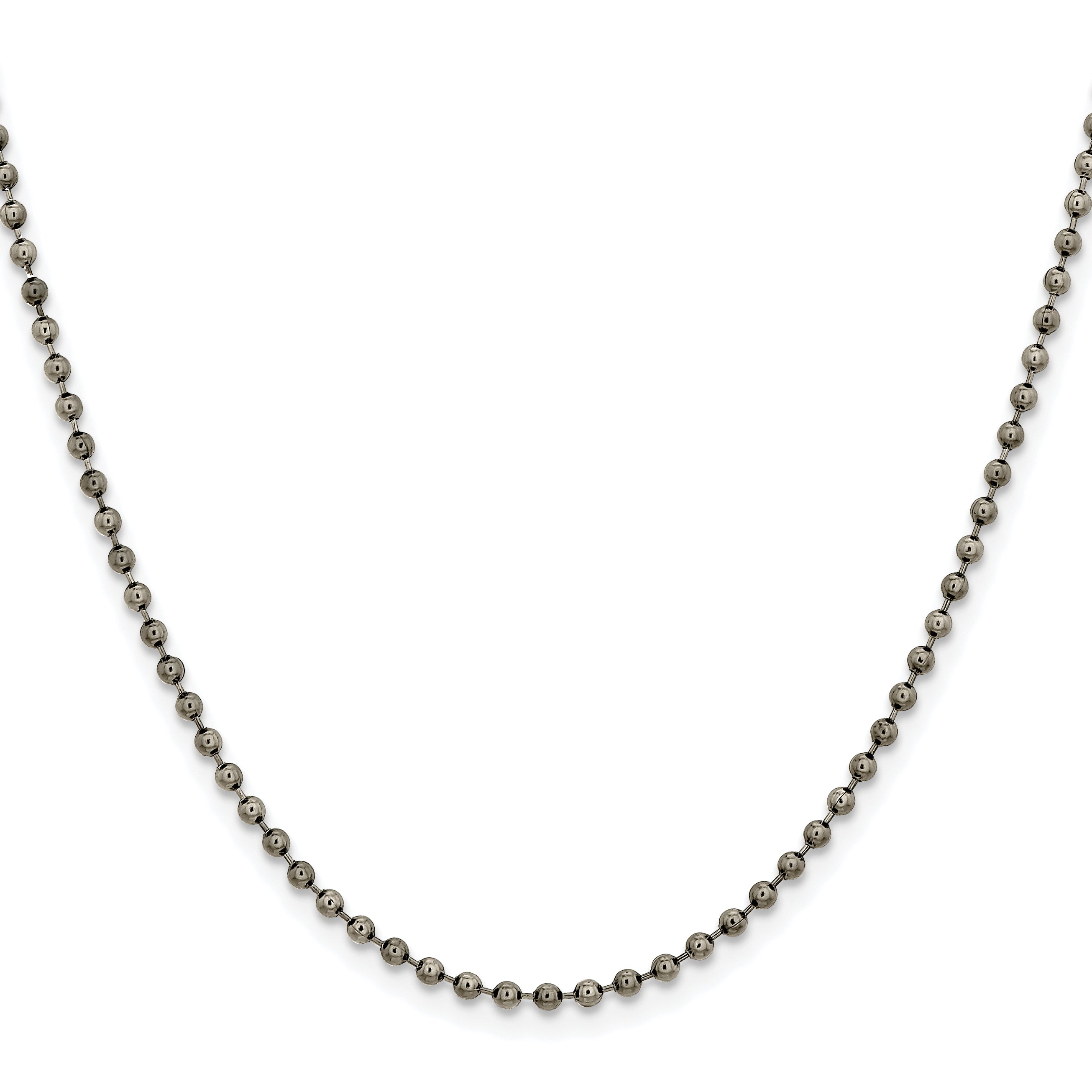 Chisel Stainless Steel Antiqued 2.4mm 24 inch Beaded Ball Chain