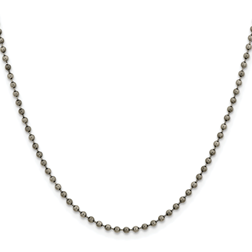 Chisel Stainless Steel Antiqued 2.4mm Beaded Ball Chain