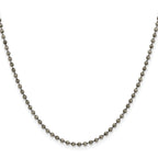 Chisel Stainless Steel Antiqued 2.4mm Beaded Ball Chain