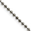 Chisel Stainless Steel Antiqued 2.4mm Beaded Ball Chain