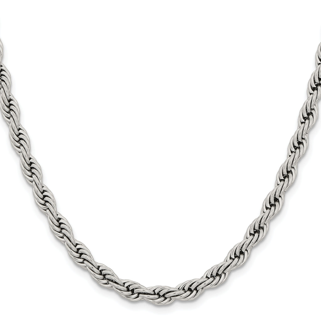 Stainless Steel Rope Chain Necklace 6mm