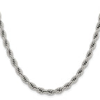 Stainless Steel Rope Chain Necklace 6mm