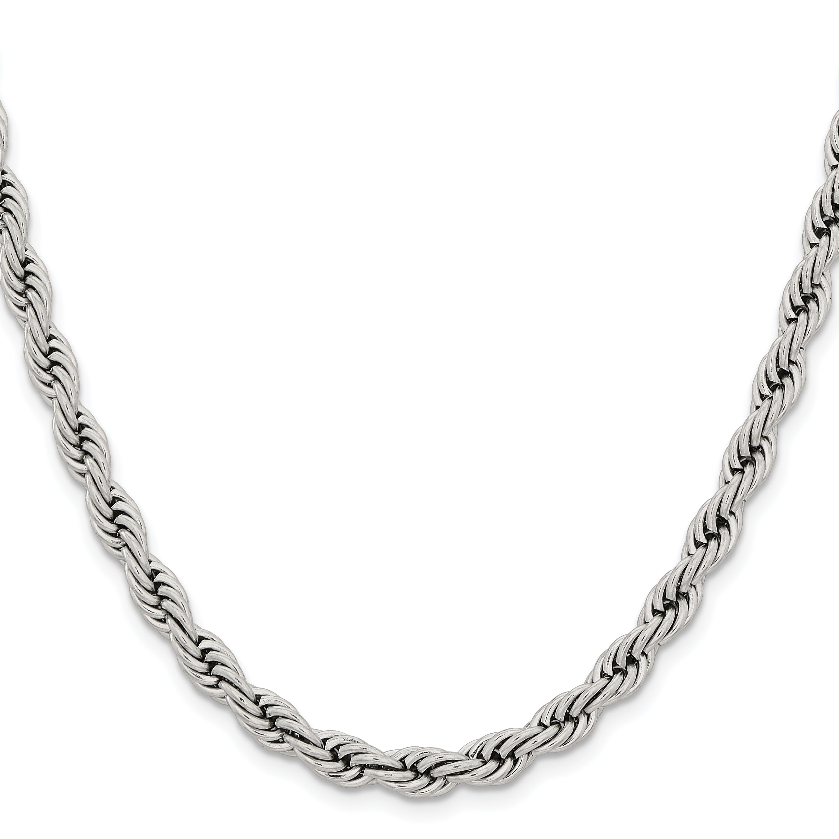 Stainless Steel Rope Chain Necklace 6mm