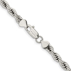 Stainless Steel Rope Chain Necklace 6mm
