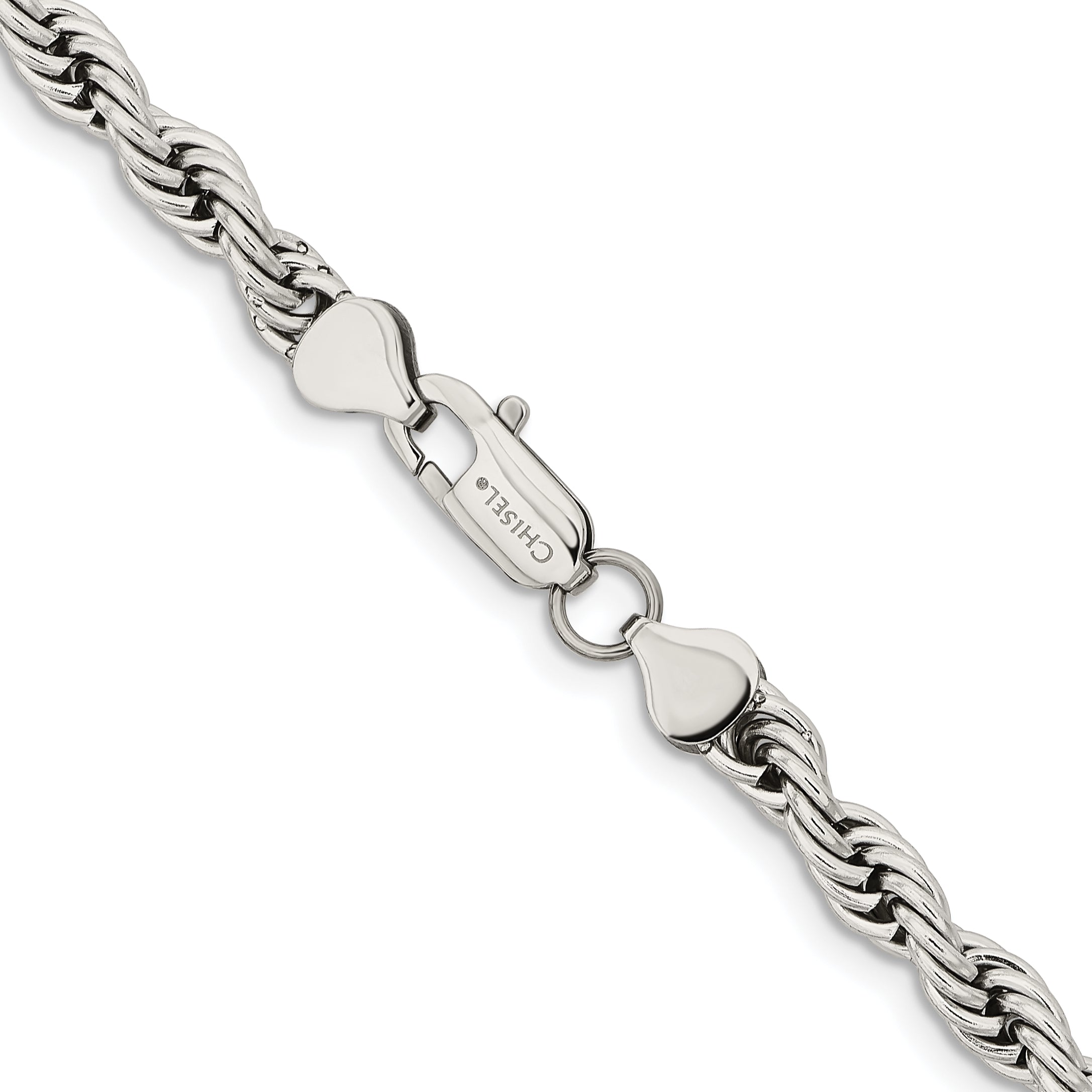 Chisel Stainless Steel Polished 6mm Rope Chain