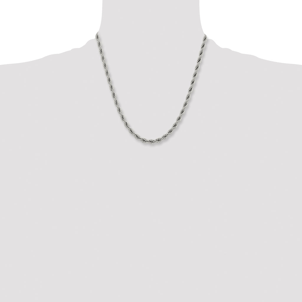 Chisel Stainless Steel Polished 6mm Rope Chain
