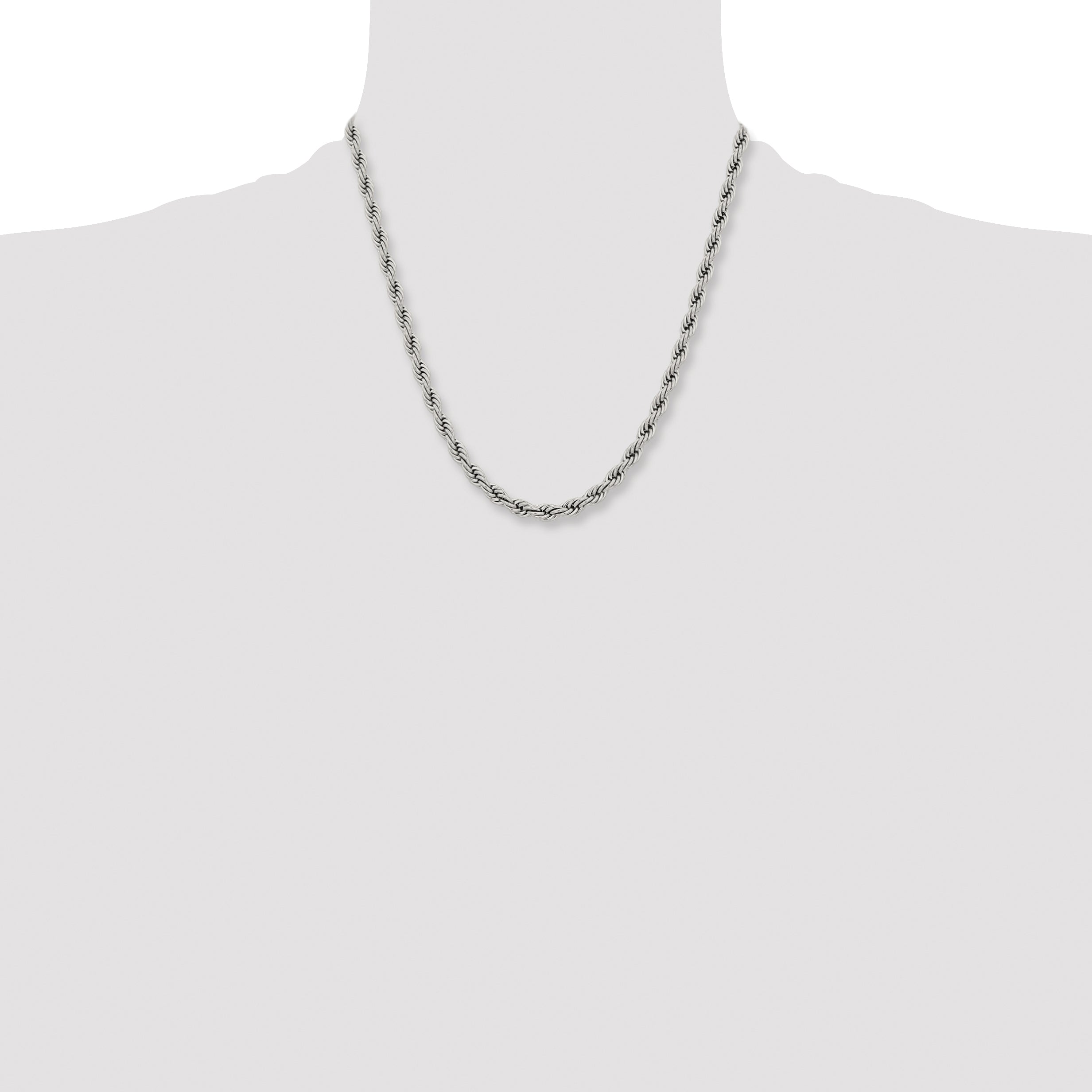 Chisel Stainless Steel Polished 6mm Rope Chain