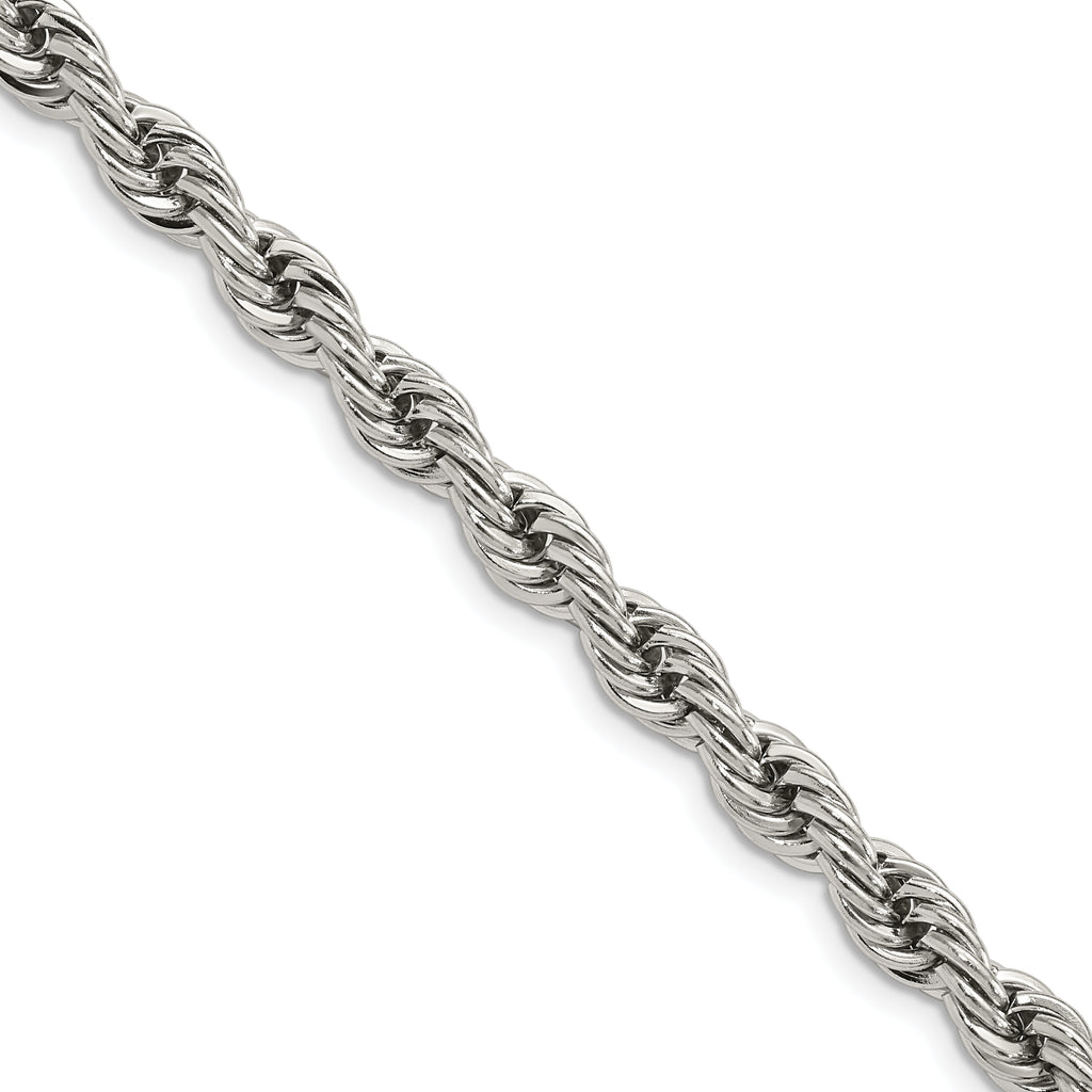 Stainless Steel Rope Chain Necklace 6mm