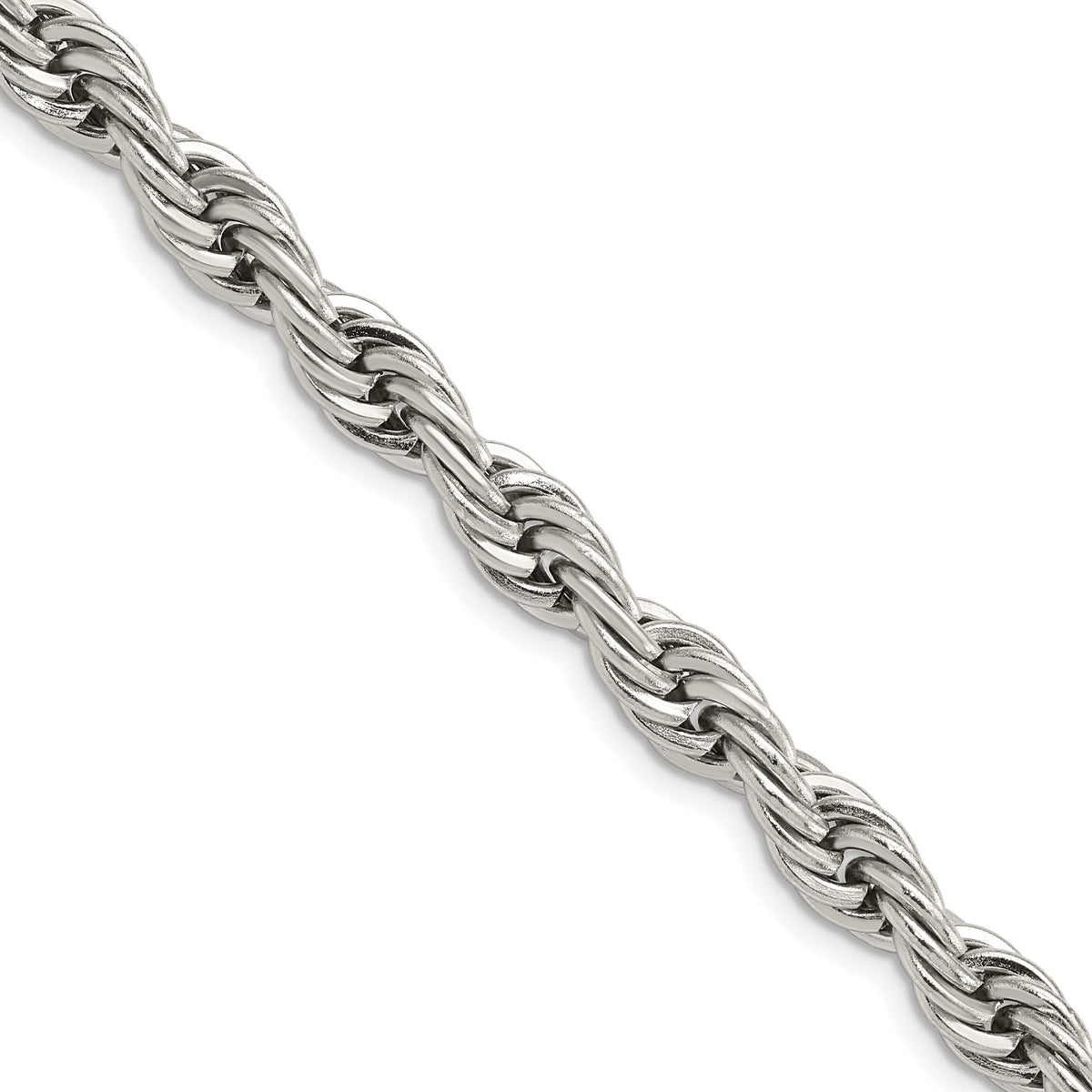 Chisel Rope Chain Necklace in Stainless Steel, 7mm, 16–24 Inch - Sophia Jewelers Main image