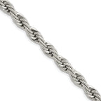 Stainless Steel Rope Chain Necklace 7mm