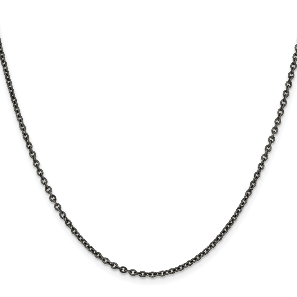 Chisel Stainless Steel Oxidized Cable Chain