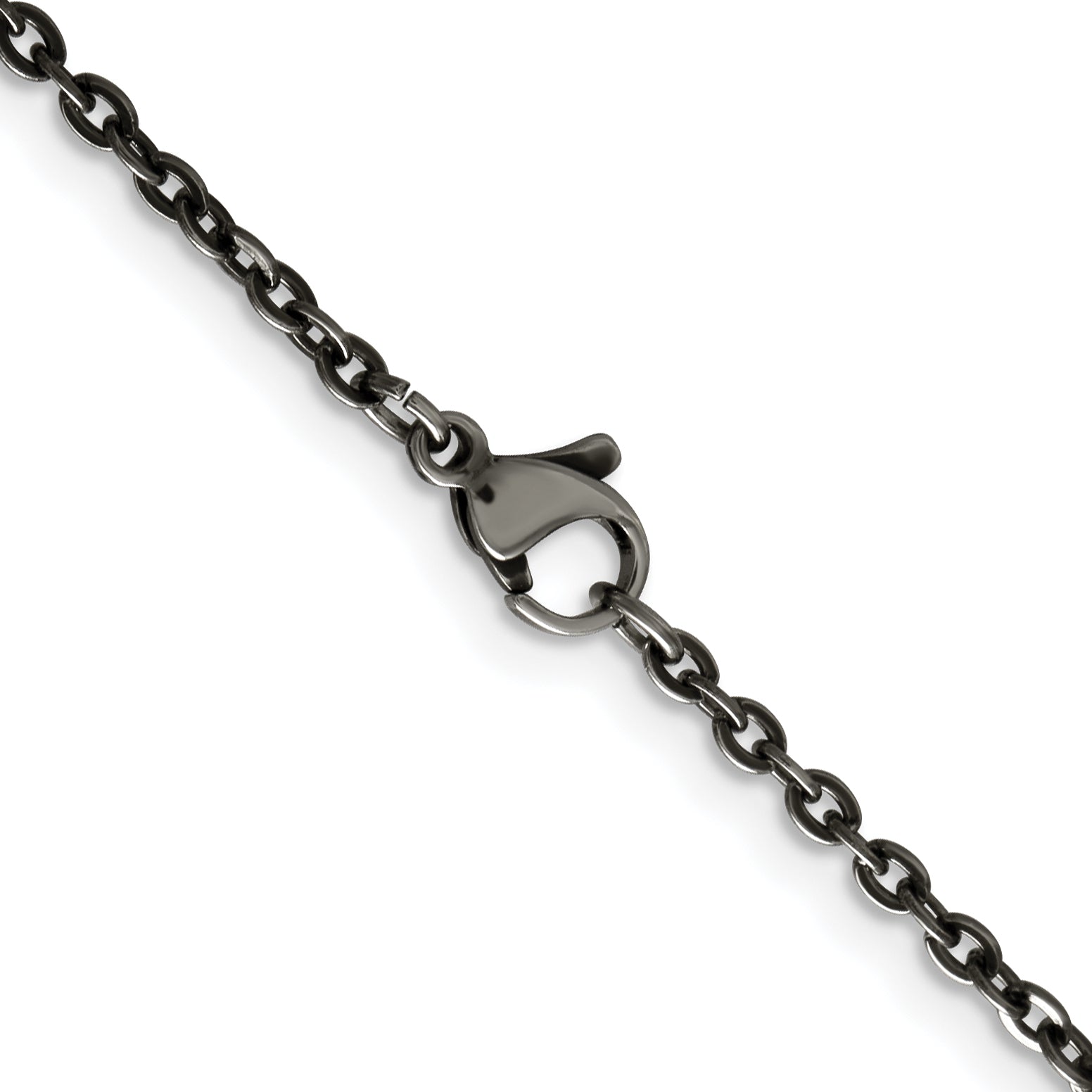 Chisel Stainless Steel Oxidized Cable Chain