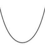 Stainless Steel Open Link Chain Necklace 2mm