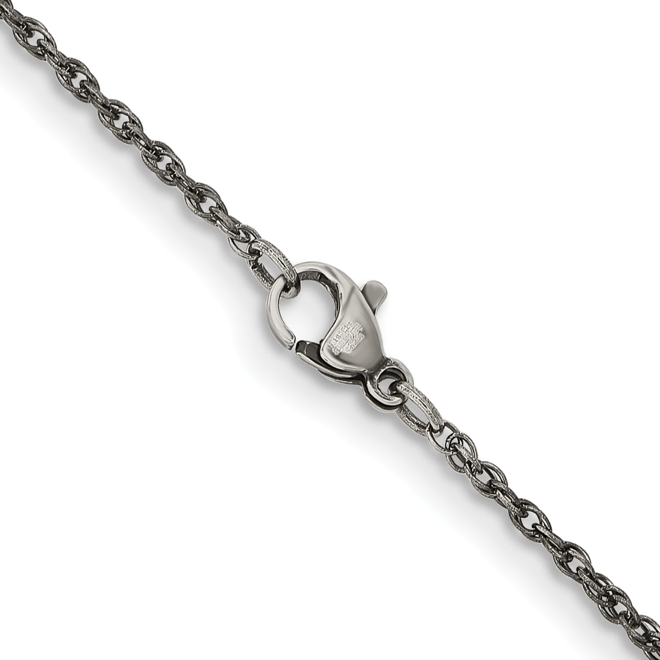 Chisel Stainless Steel Oxidized 2mm Fancy Link Chain