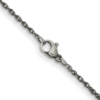 Stainless Steel Open Link Chain Necklace 2mm