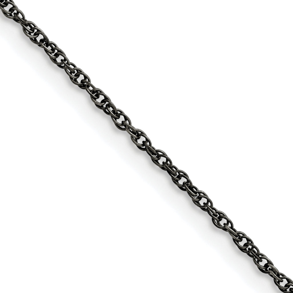 Chisel Stainless Steel Oxidized 2mm Fancy Link Chain