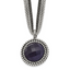 Stainless Steel Antiqued & Polished Blue Sandstone w/2in ext Reversible Nec