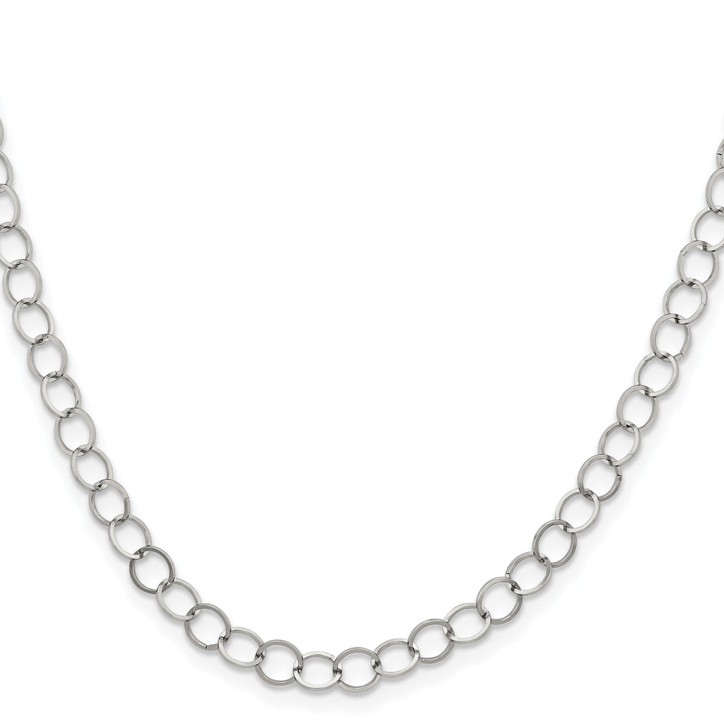 Women's Stainless Steel Link Chain Necklace 6mm
