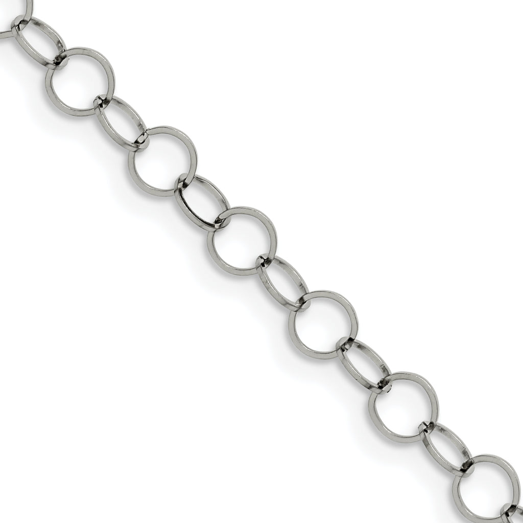 Chisel Stainless Steel Polished 6mm Circle Link Necklace