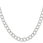 Stainless Steel Polished 8mm Circle Link Necklace