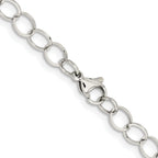 Stainless Steel Polished 8mm Circle Link Necklace
