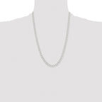 Stainless Steel Polished 8mm Circle Link Necklace