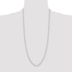 Stainless Steel Polished 8mm Circle Link Necklace