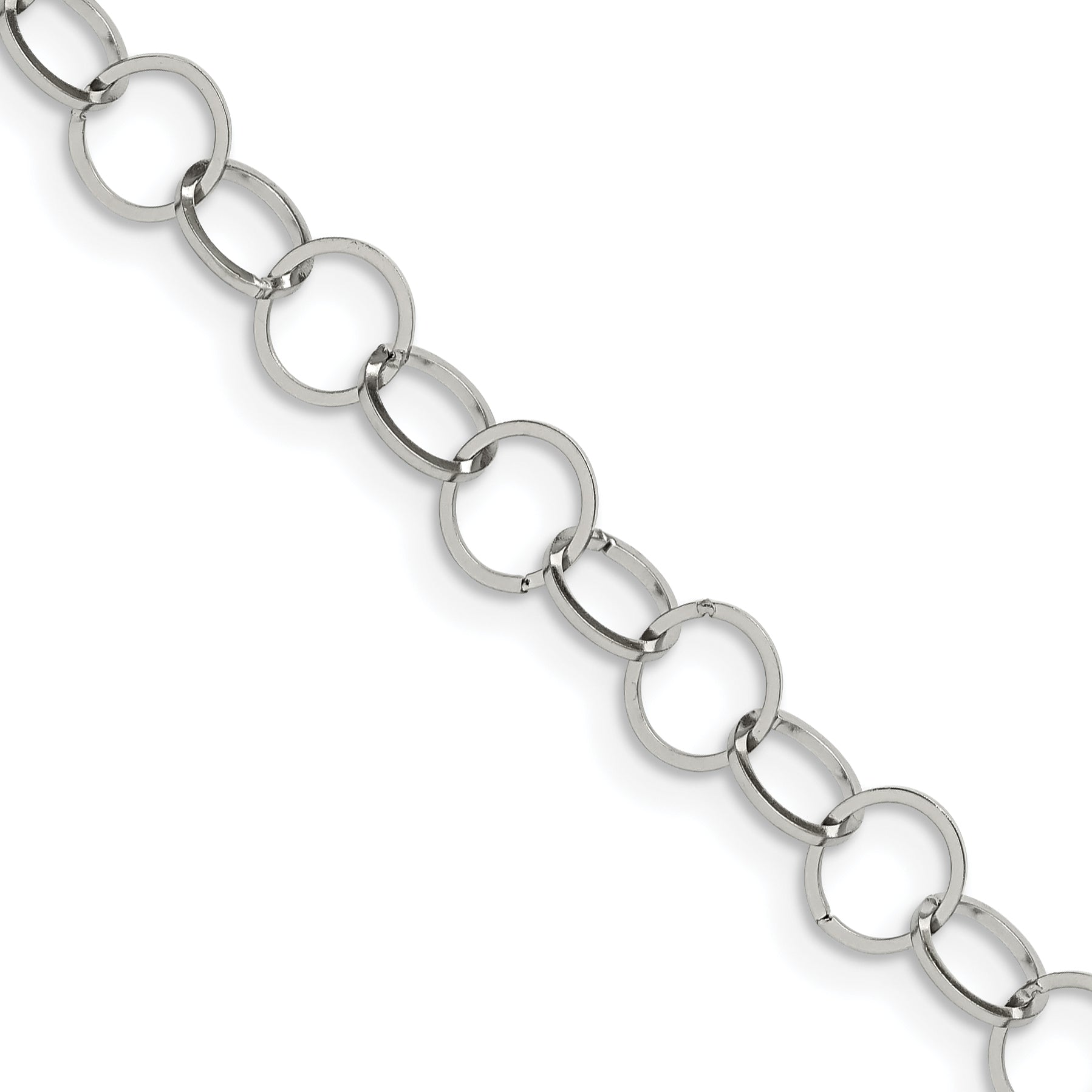Stainless Steel Polished 8mm Circle Link Necklace Main image