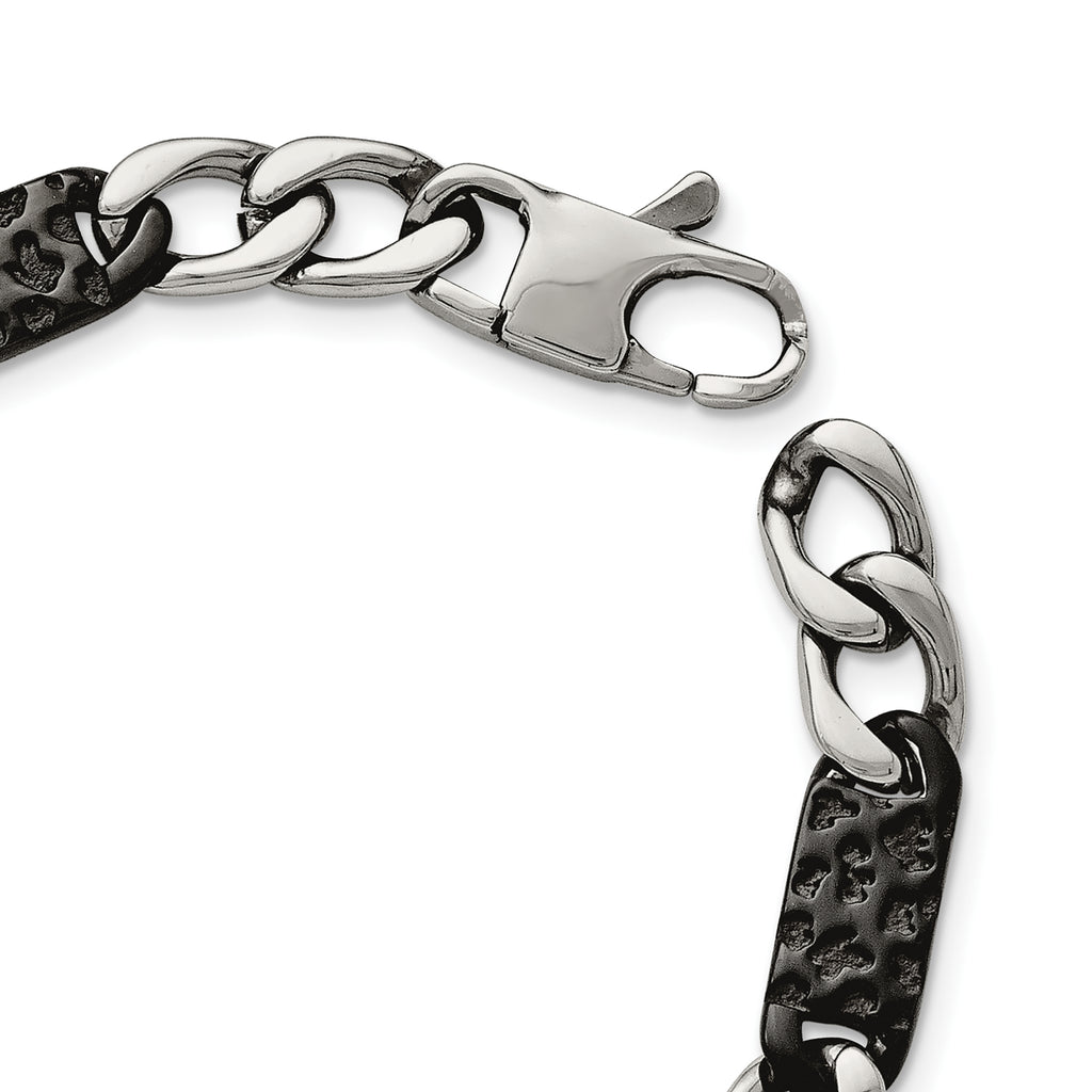 Chisel Stainless Steel Polished Black IP-plated Link 24 inch Necklace