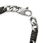 Chisel Stainless Steel Polished Black IP-plated Link 24 inch Necklace