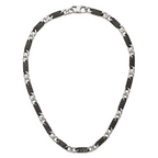 Chisel Stainless Steel Polished Black IP-plated Link 24 inch Necklace