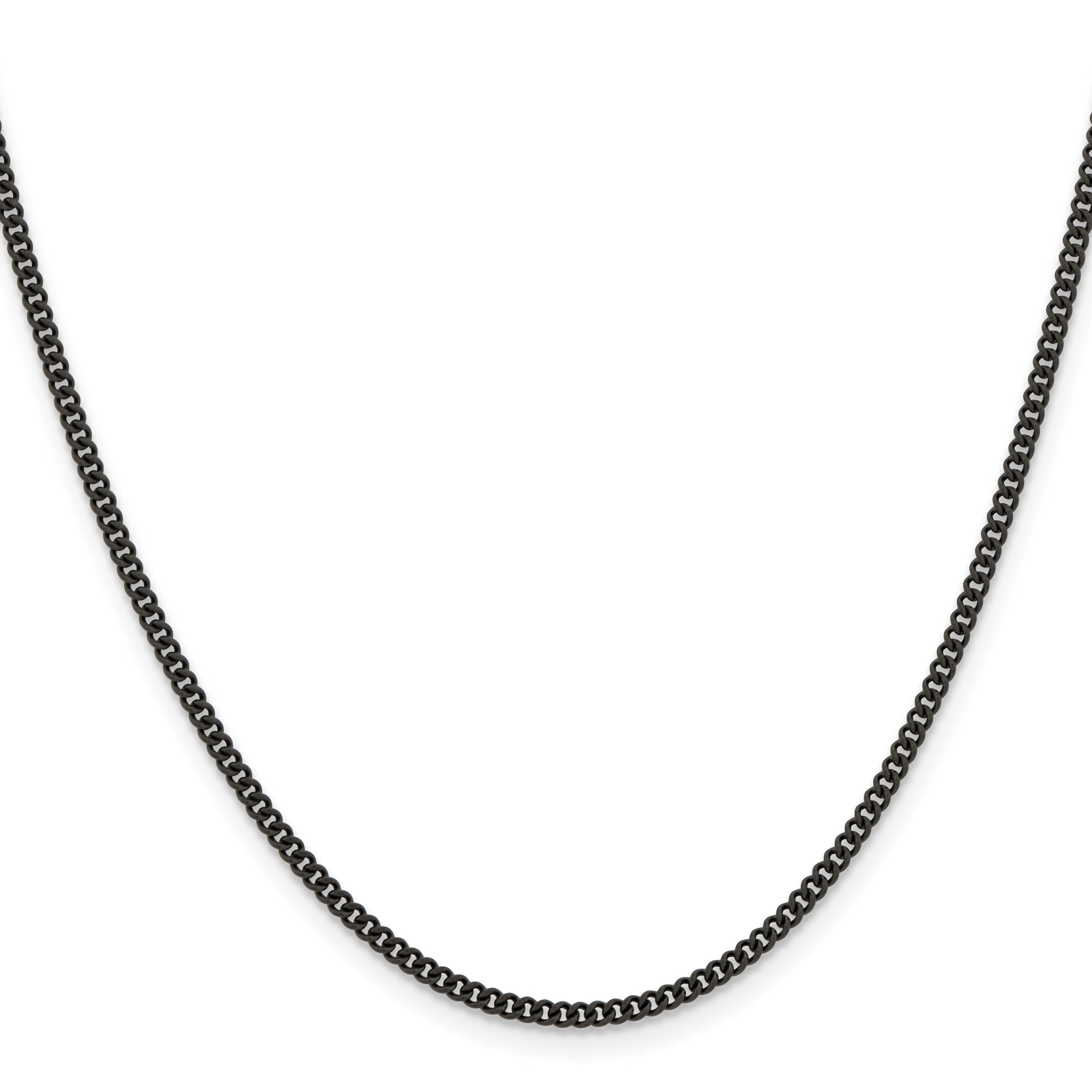 Stainless Steel Curb Chain Necklace 2.25mm Secondary image