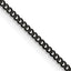 Chisel Stainless Steel Polished Black IP-plated 2.25mm Round Curb Chain